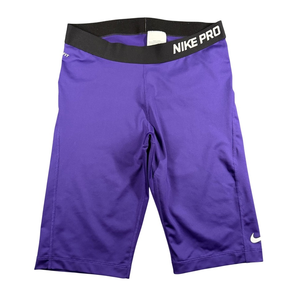 Nike Pro Compression Shorts Mens Large Purple Dri-FIT Elastic Waist 642648-547